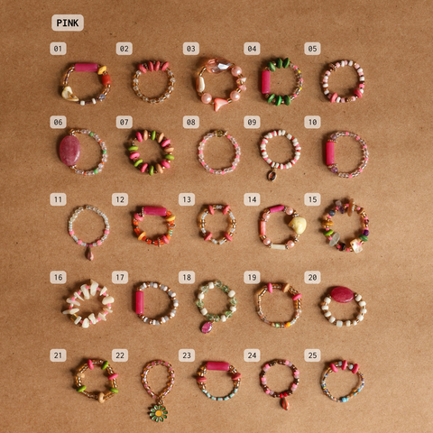 Birkenstock x Envet: Ring Charms (Pink & Red)
