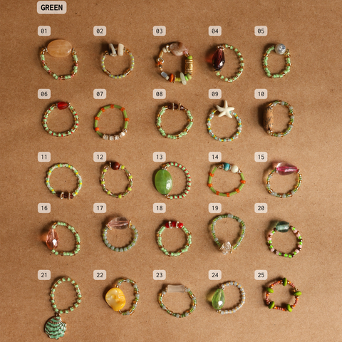 Birkenstock x Envet: Ring Charms (Green & Blue)