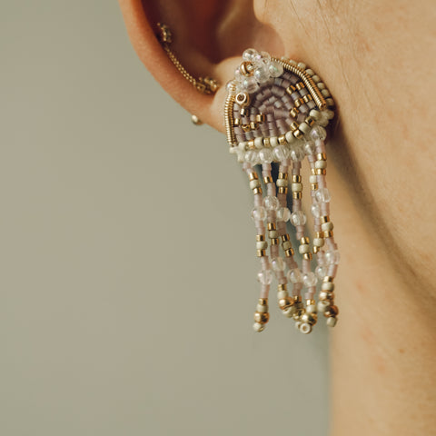 Jellyfish Beaded Earrings (Limited edition) - 068