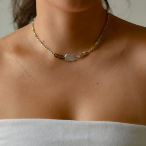 14" Mosslight Pearl Necklace