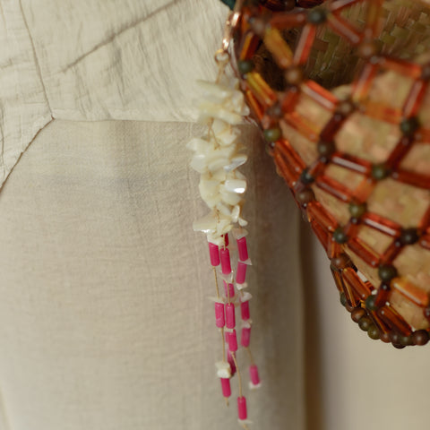 Hibiscus Tassel Bag Charm