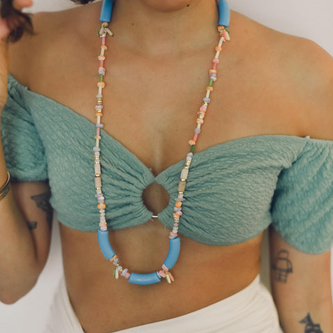 (HAIKINI X ENVET) 28" Macaroni necklace (comes in 3 colors)