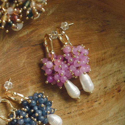 Grape Earrings - Lilac (comes in mini)