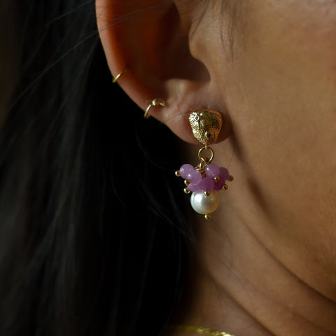 Grape Earrings - Lilac (comes in mini)