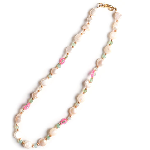 17" Pearl Necklace - Rosablue