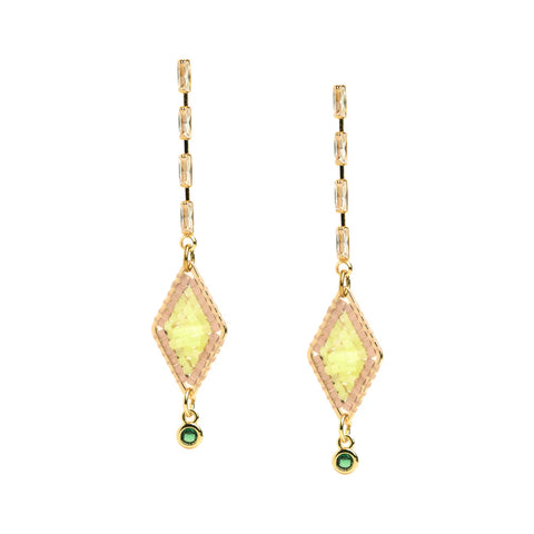 Beaded Earrings - diamond shape (comes in variations of colors)
