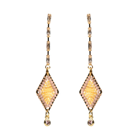 Beaded Earrings - diamond shape (comes in variations of colors)