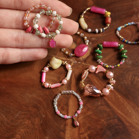 Birkenstock x Envet: Ring Charms (Pink & Red)