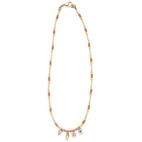 17" Coral Charm Necklace