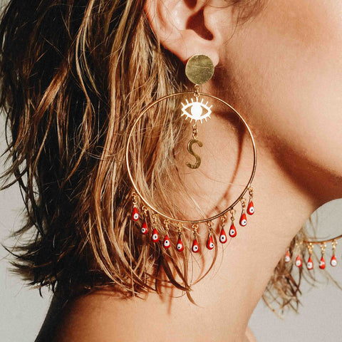 (Alphabet earrings) The Alexandra