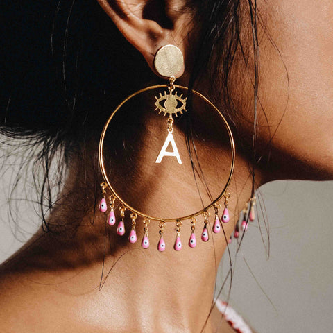 (Alphabet earrings) The Anni
