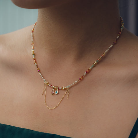16" Cherry Dot Necklace