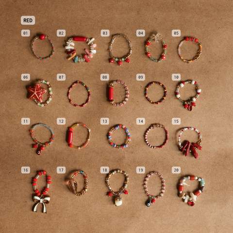 Birkenstock x Envet: Ring Charms (Pink & Red)