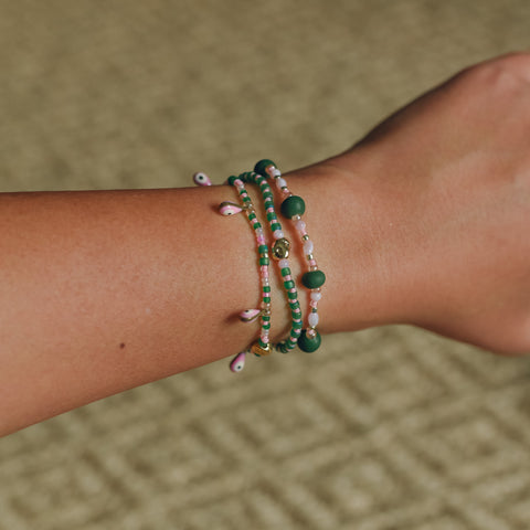 (SET OF BRACELETS) Rose Latte