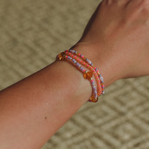 (SET OF BRACELETS) Rosy Oasis