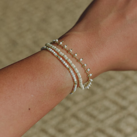 (SET OF BRACELETS) Nougat