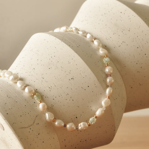16" Pearl Necklace - Melon