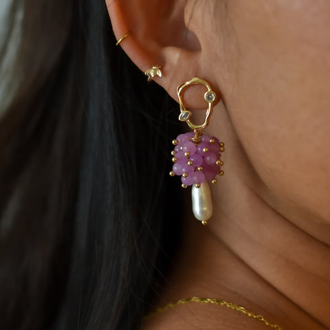 Grape Earrings - Lilac (comes in mini)