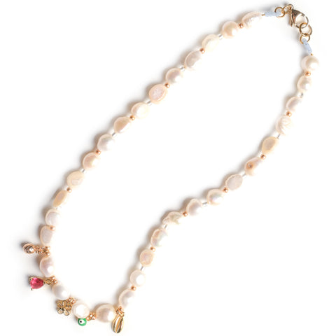 17" Pearl Necklace - Collanina