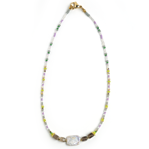 14" Mosslight Pearl Necklace