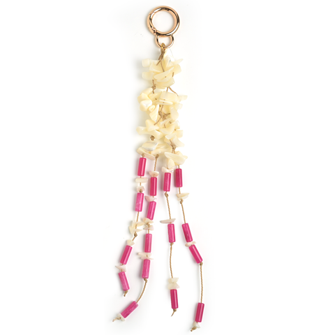 Hibiscus Tassel Bag Charm