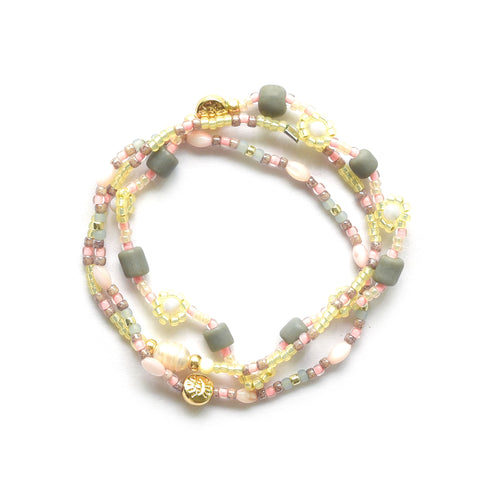 (SET OF BRACELETS) Blush Rush