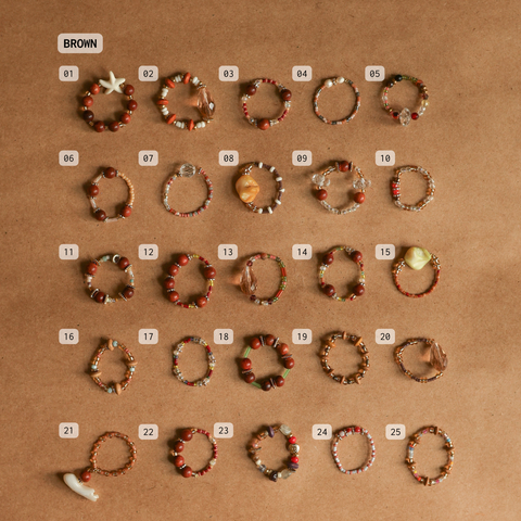 Birkenstock x Envet: Ring Charms (Purple & Brown)