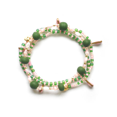 (SET OF BRACELETS) Rose Latte