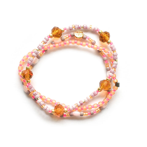 (SET OF BRACELETS) Rosy Oasis