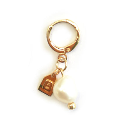 Pearl Alphabet Stamp Earrings (only inventory)